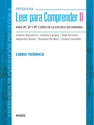 cover image of Programa Leer para comprender II- libro teórico
